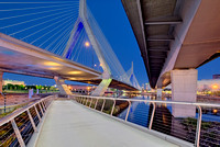 Zakim Bridge Twilight In Boston