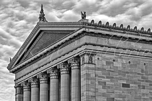 Philadelphia Museum Of Art Column Details BW