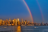 Rainbows Over the New York City Skyline