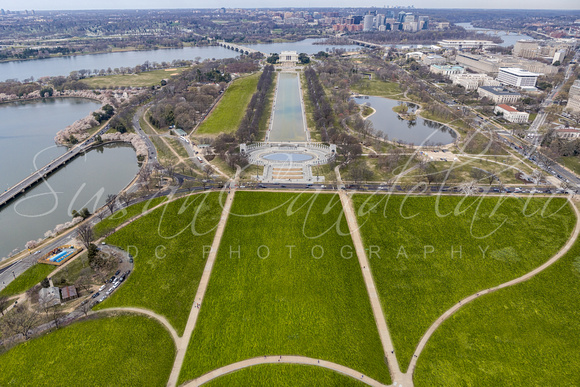 Washington DC Memorials Aerial