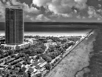 South Pointe Beach FL Aerial BW